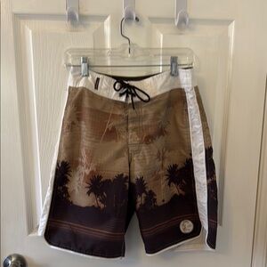 Men's Brown and White Swim Shorts by O’Neil